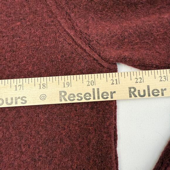 AllSaints Patern Crew Sweater Mens L Burgundy Wool Blend Knit Pullover M047KA - Picture 7 of 9